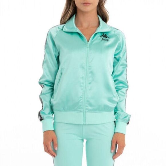 Kappa X Juicy Couture Egira Green Black Athleisure Track Jacket XS NWT - Picture 1 of 9